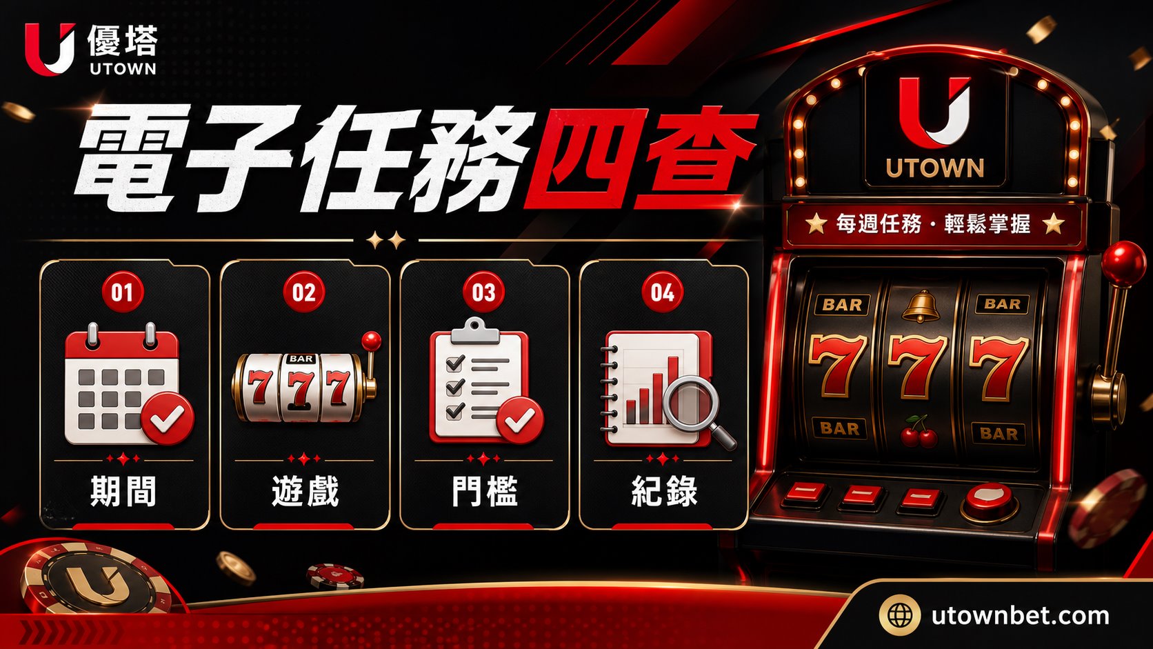 電子每週任務核對期間、遊戲、門檻與紀錄