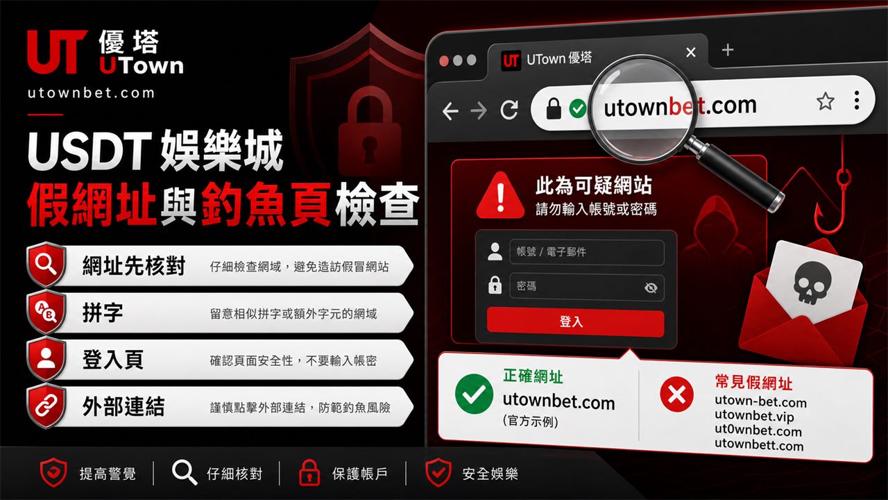 USDT 娛樂城假網址與釣魚頁檢查圖