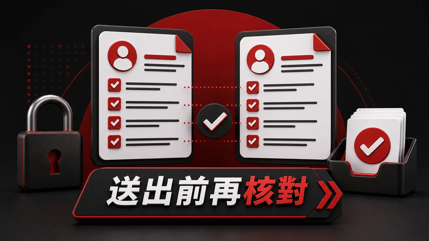 資料提交後的紀錄整理，僅保存提交日期、類型與案件編號，不保存密碼與驗證碼