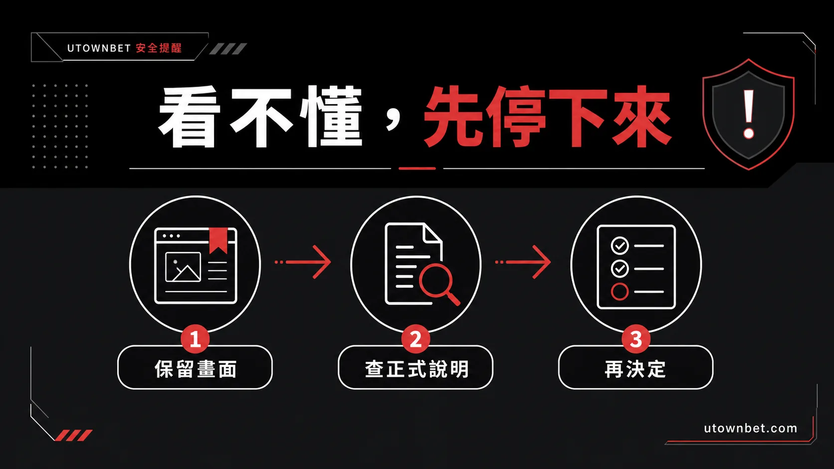 當資訊不足時，先暫停並保留核對紀錄