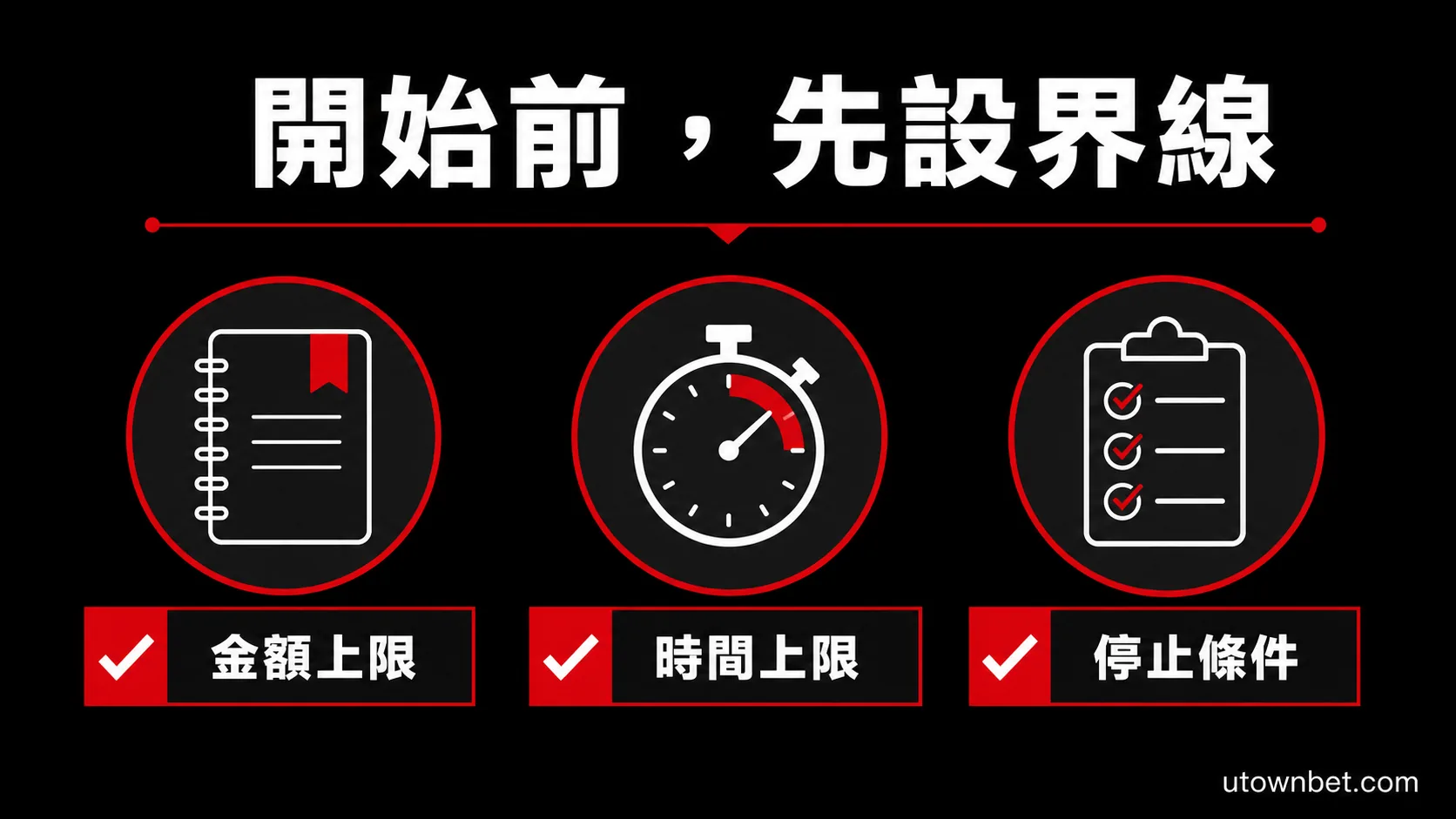 娛樂前設定預算與時間界線的提醒圖示
