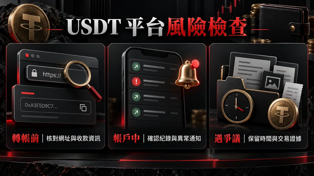 USDT 娛樂平台風險檢查:轉帳、帳戶與條款核對資訊圖