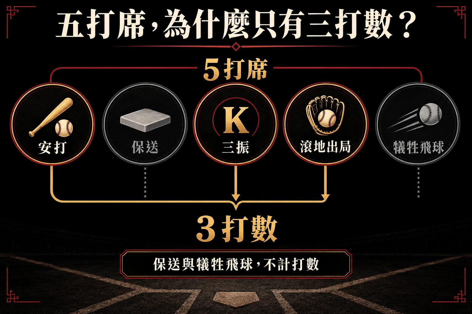打席和打數差在哪資訊圖
