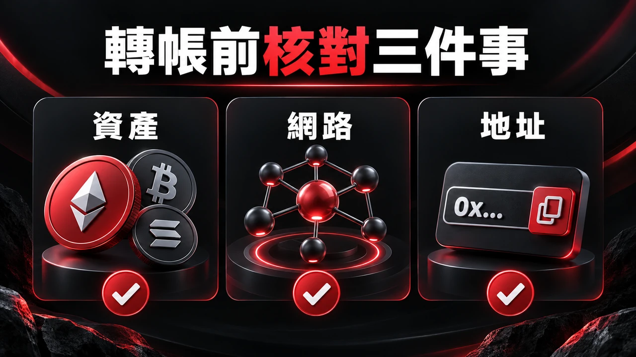 轉帳前核對三件事資訊圖