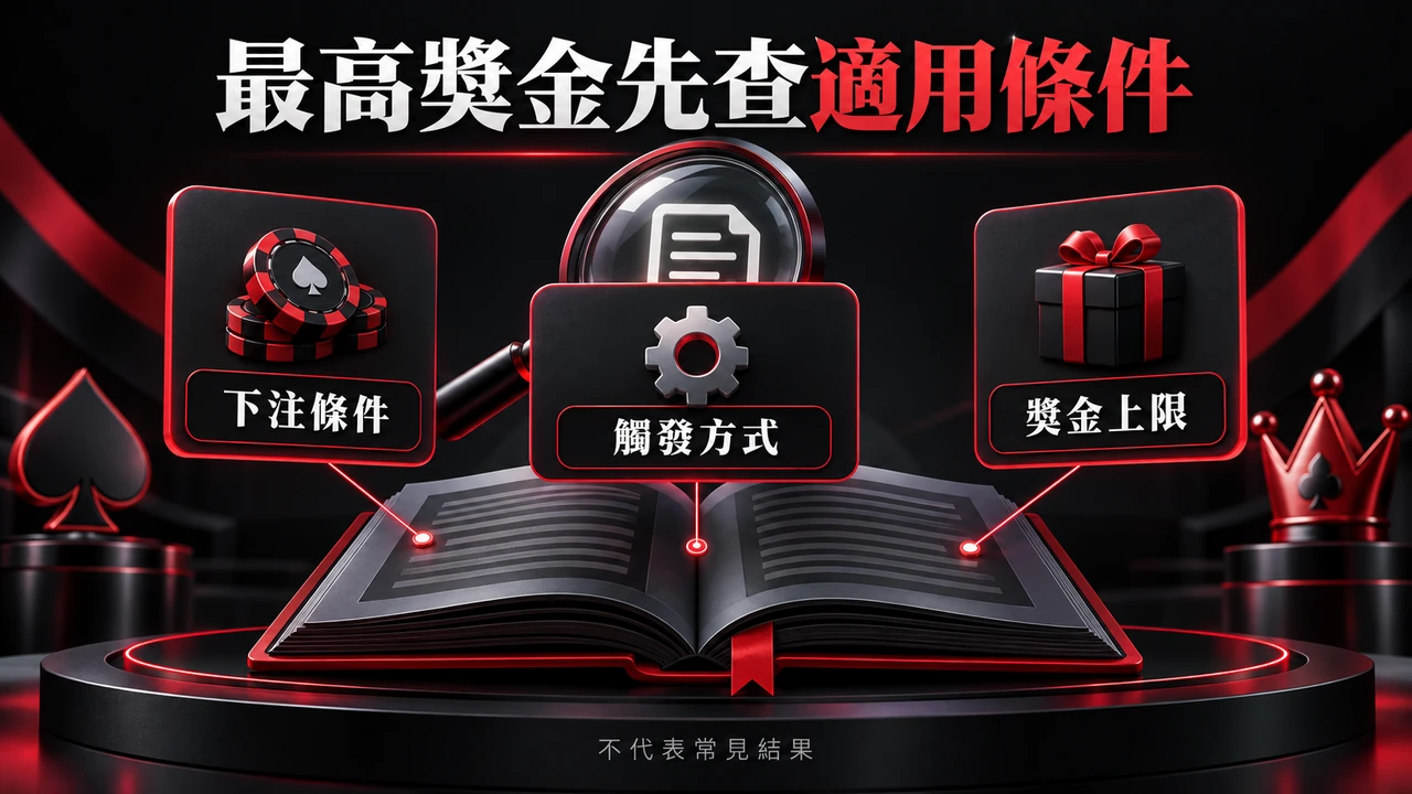 最高獎金先查適用條件資訊圖