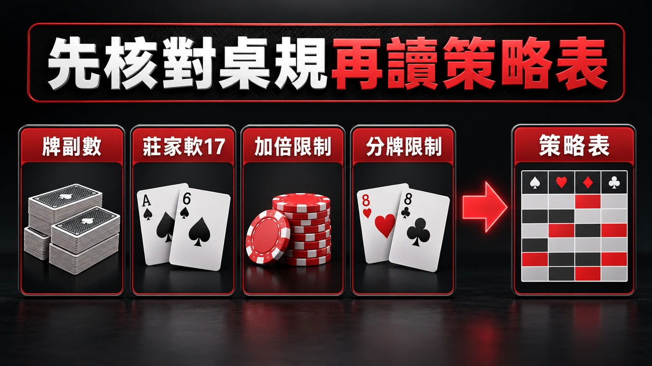先核對桌規再讀策略表資訊圖